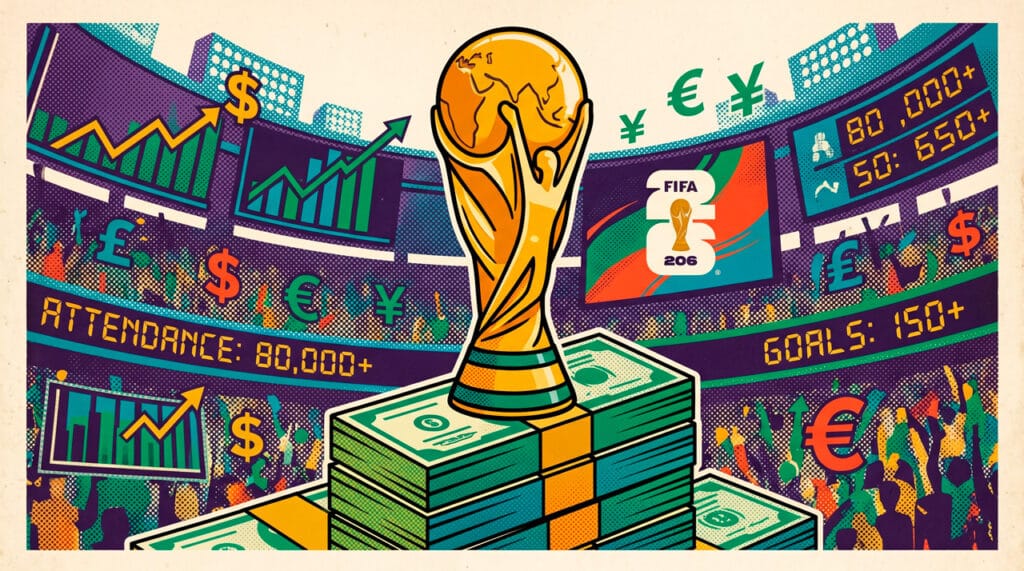 ¿Cuánto gana cada selección en el Mundial 2026? Premios FIFA oficiales La copa del mundo sobre una pila de dolares
