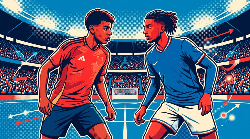 Lamine Yamal y Michael Olise enfrentándose en el Mundial 2026